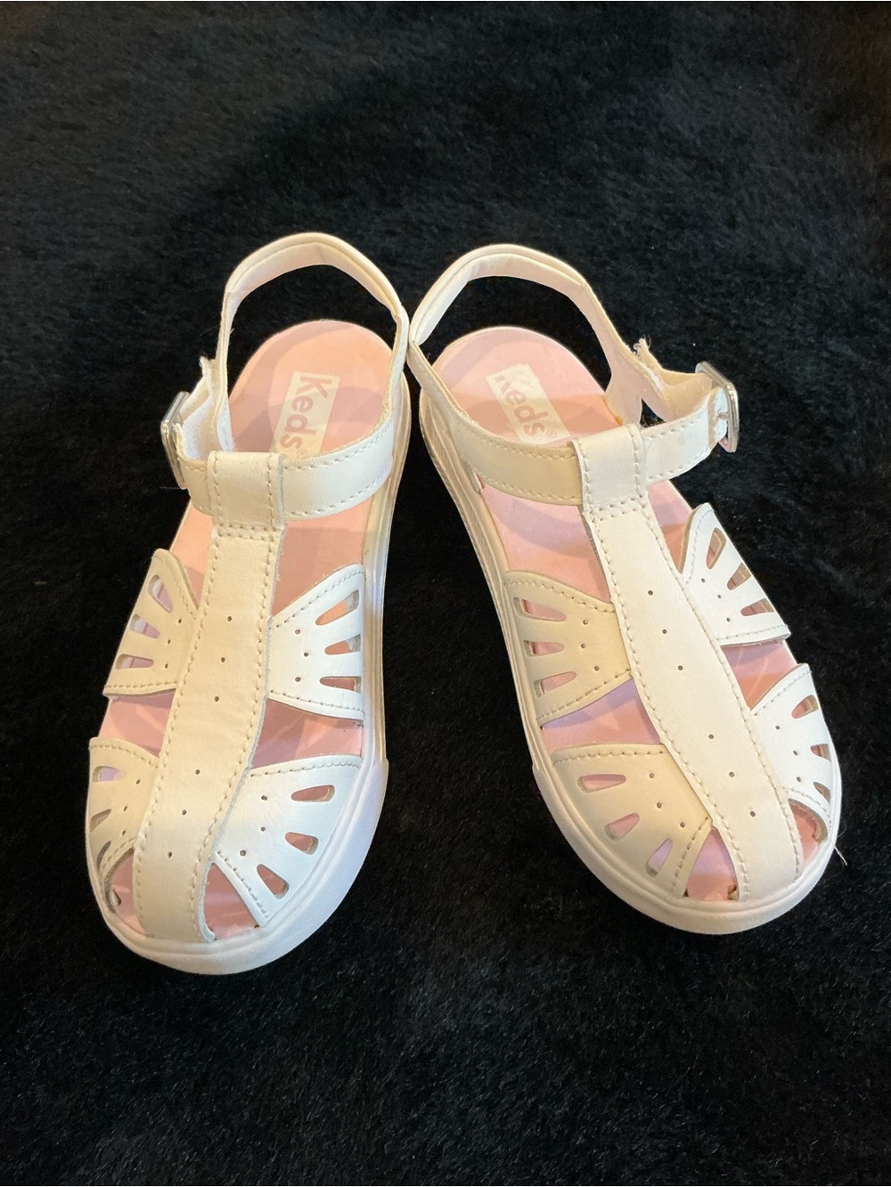 Keds Daphne Butterfly White Sandal with Pink Insole Y 11